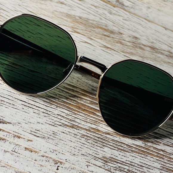 DITA Sunglasses Vers One Womens Round Green Lenses Gold Plated Titanium main image 9